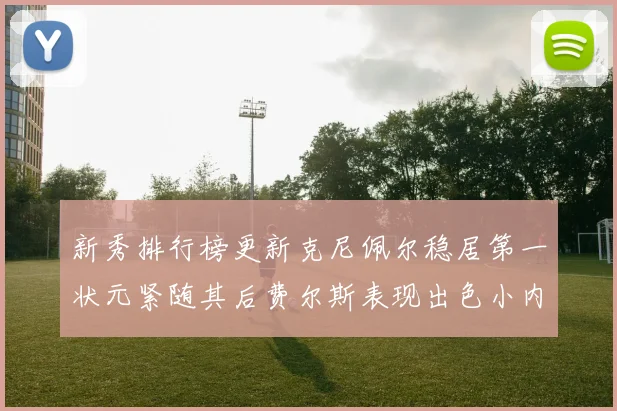 新秀排行榜更新克尼佩尔稳居第一状元紧随其后费尔斯表现出色小内姆哈德成功上榜